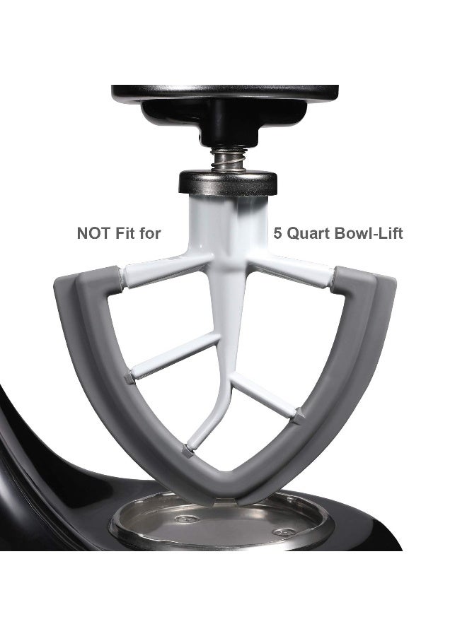 Reikame Flex Edge Beater for KitchenAid Tilt-Head Stand Mixer, 4.5-5 Quart Flat Beater Paddle with Flexible Silicone Edges Bowl Scraper, White - Image 5